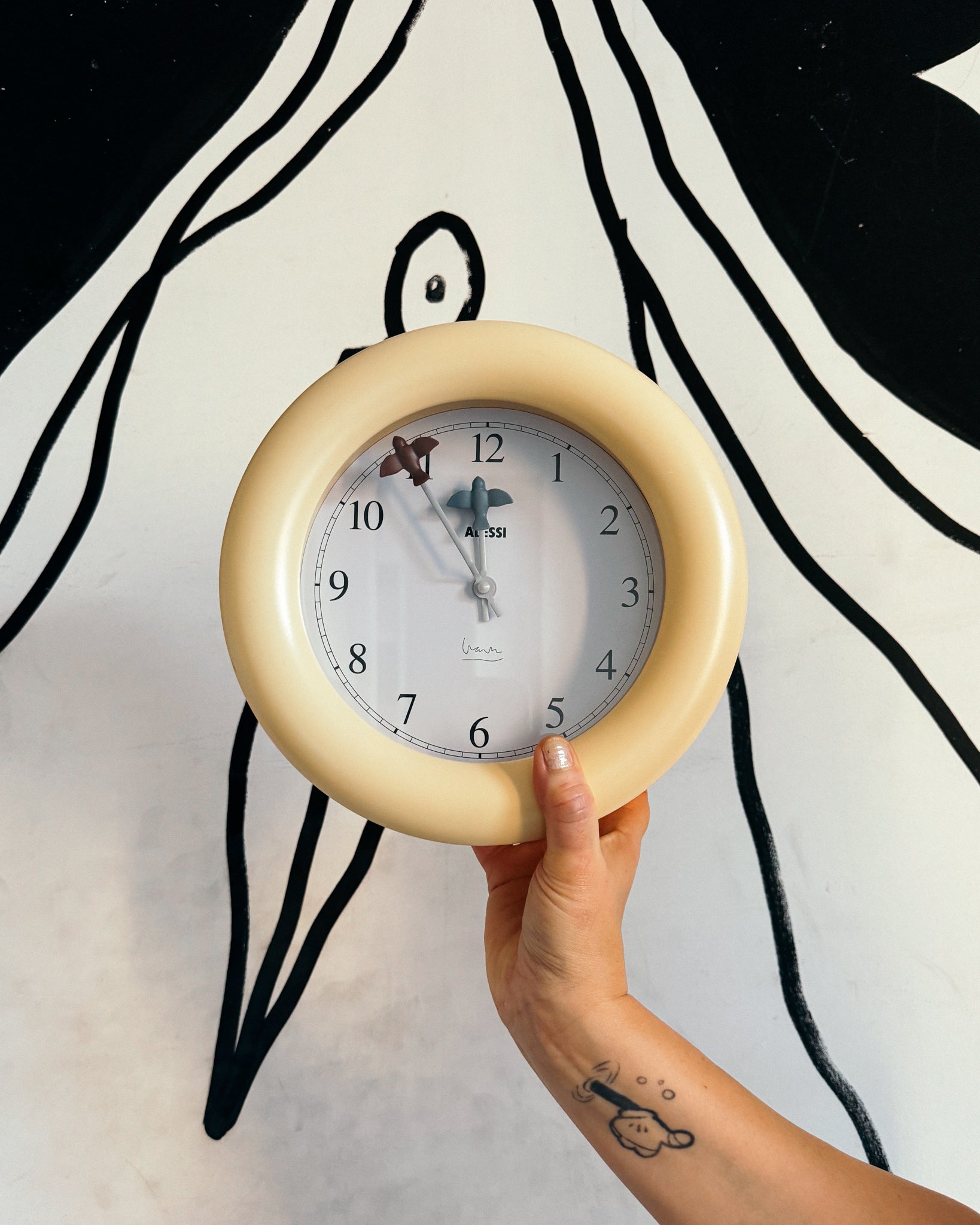 Alessi Vogel Wanduhr