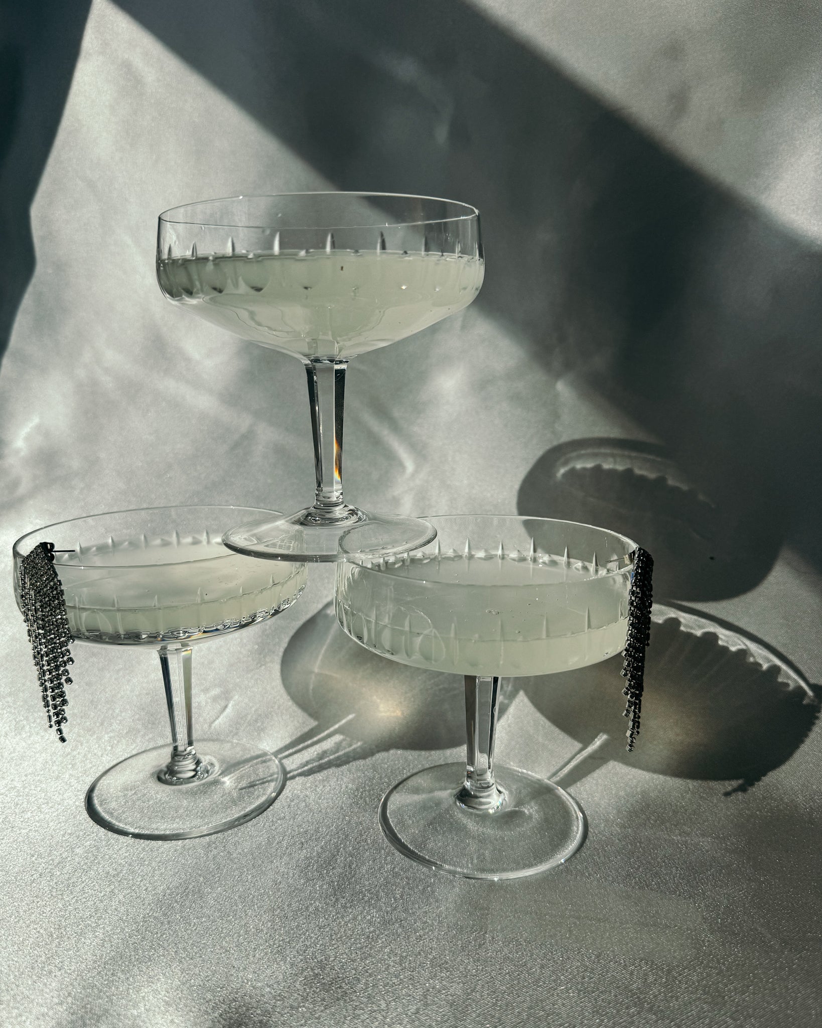 Champagner Kelche aus Kristall