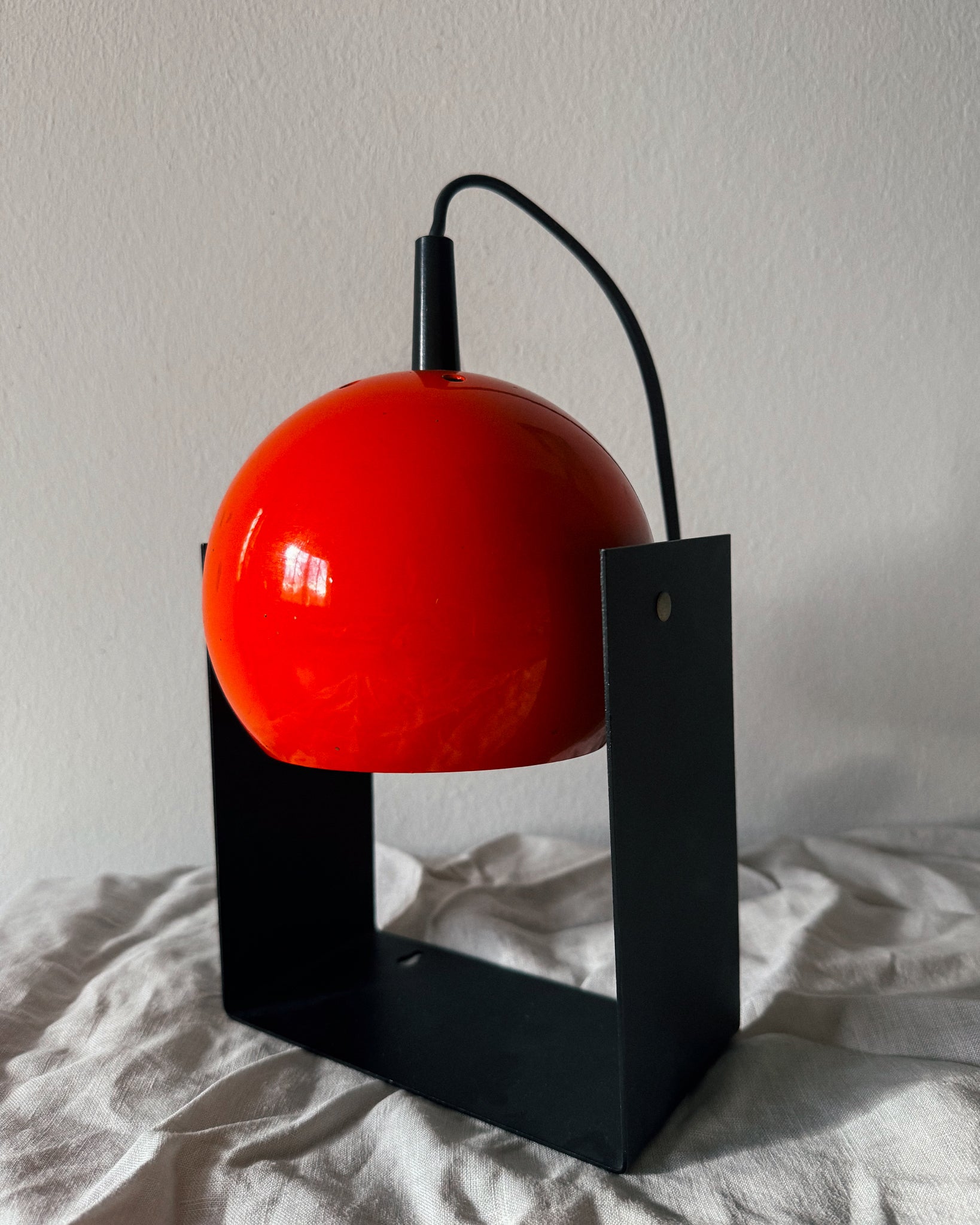 rote Space Age Kugel Lampe