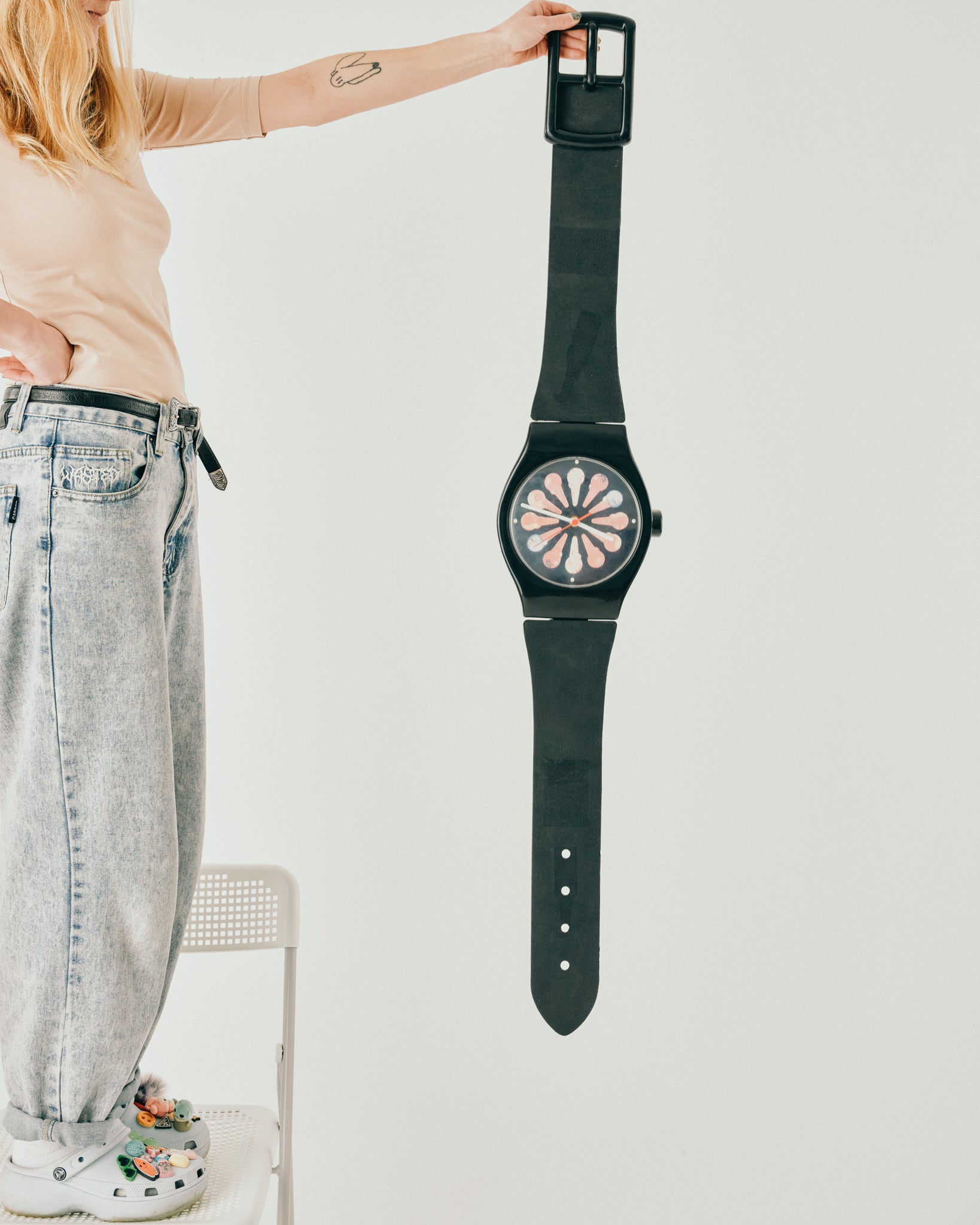 große vintage Wanduhr