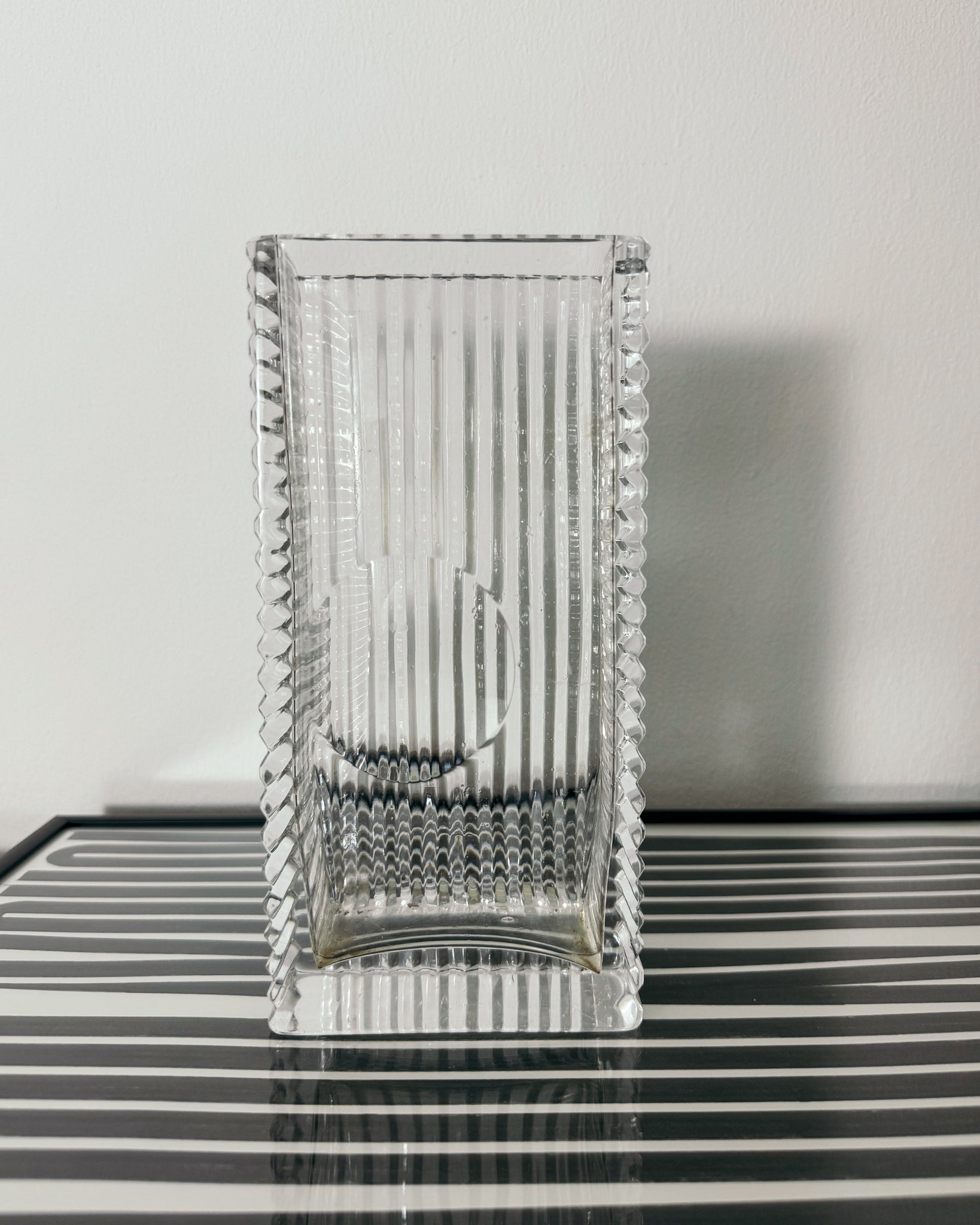 Vintage Vase aus Glas