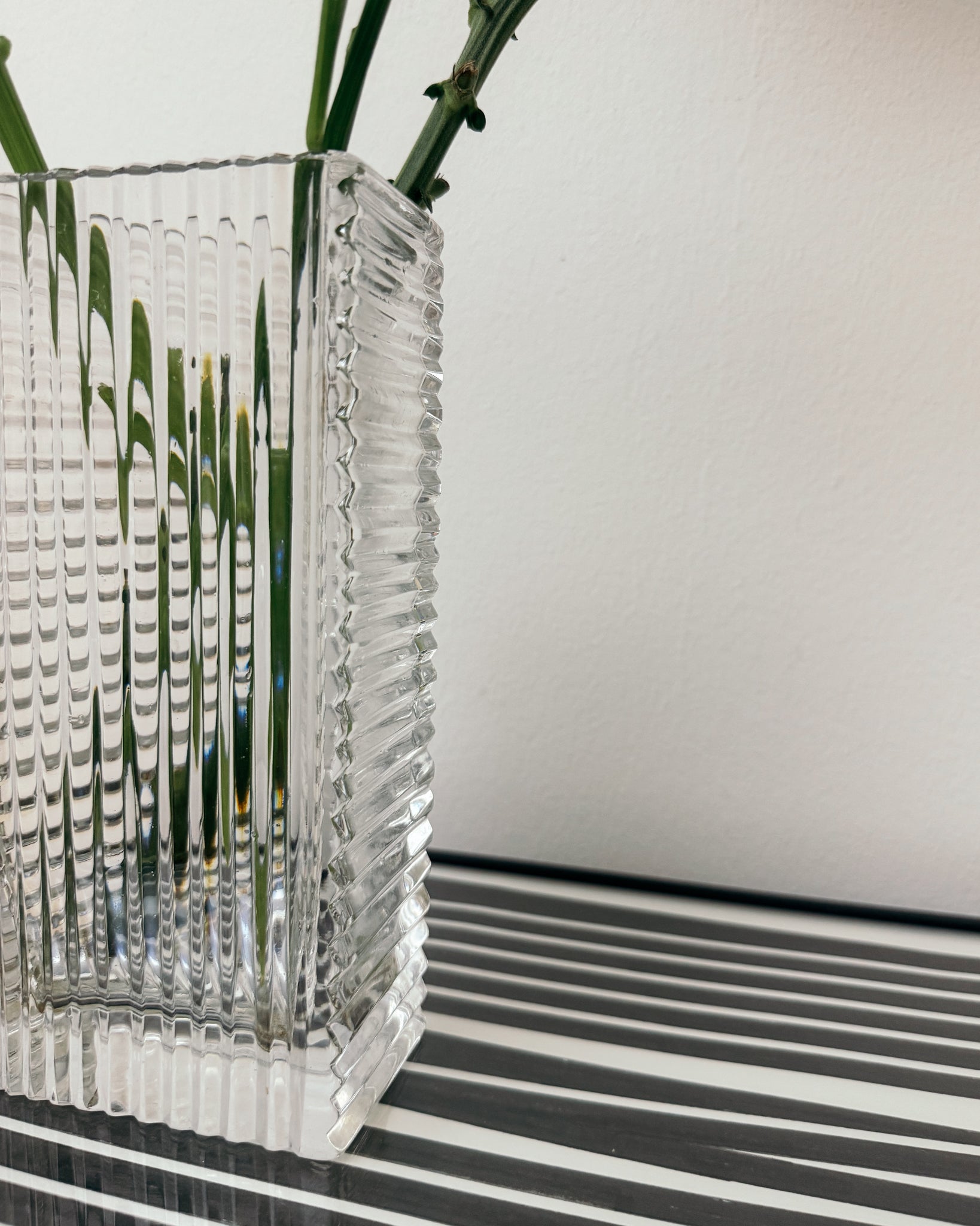 Vintage Vase aus Glas