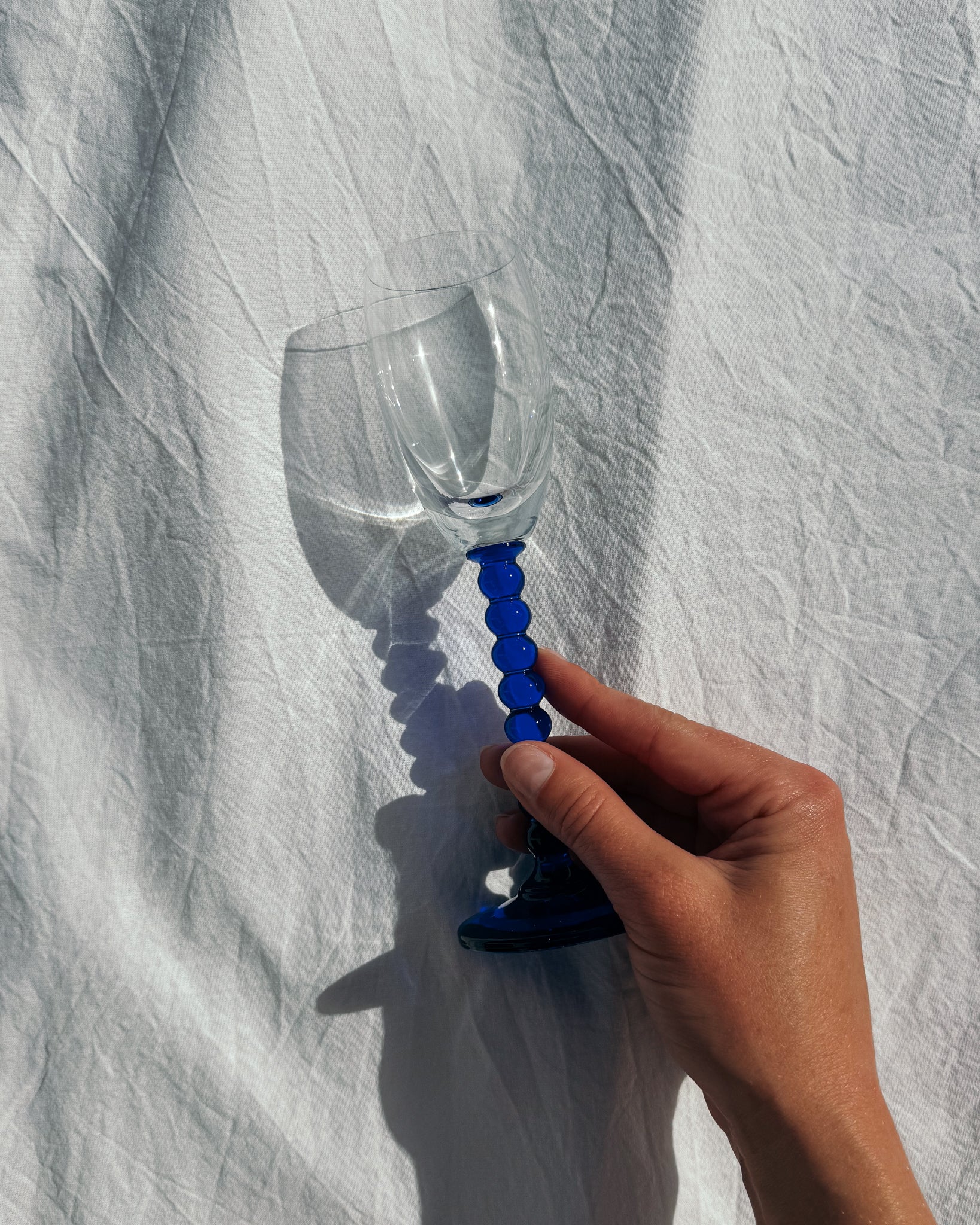 blaue Bubble Sektgläser