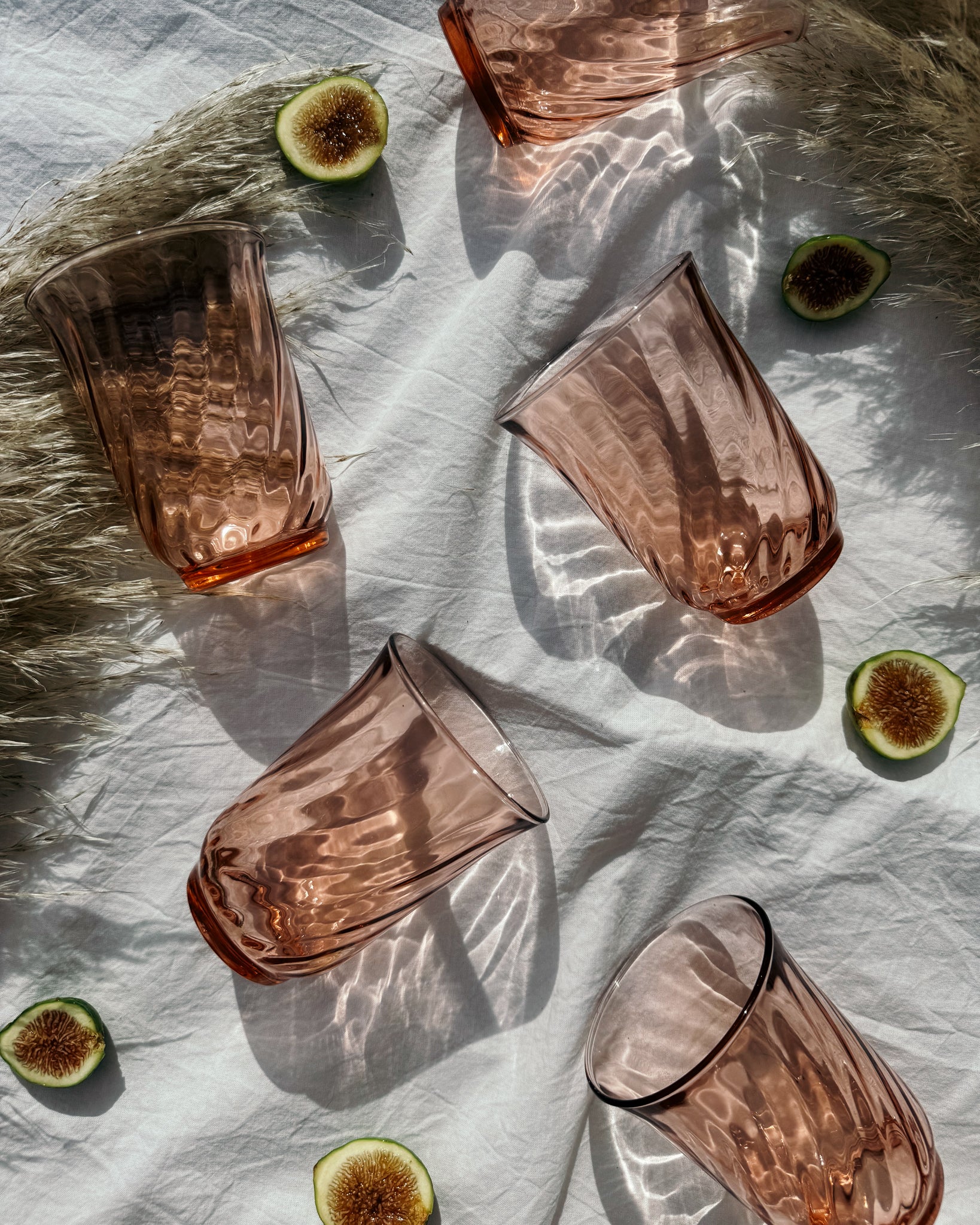 rosa vintage Longdrinkgläser