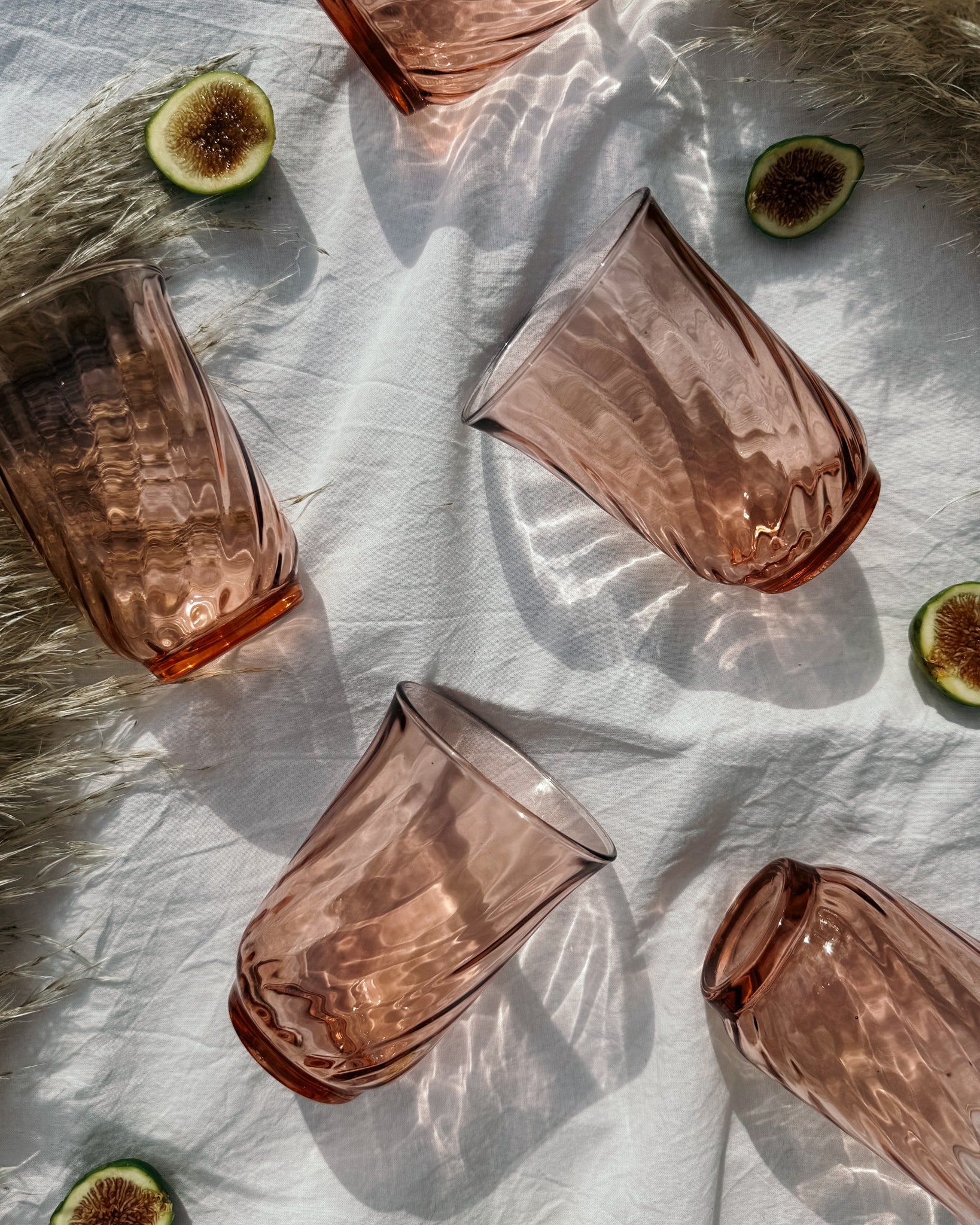 rosa vintage Longdrinkgläser