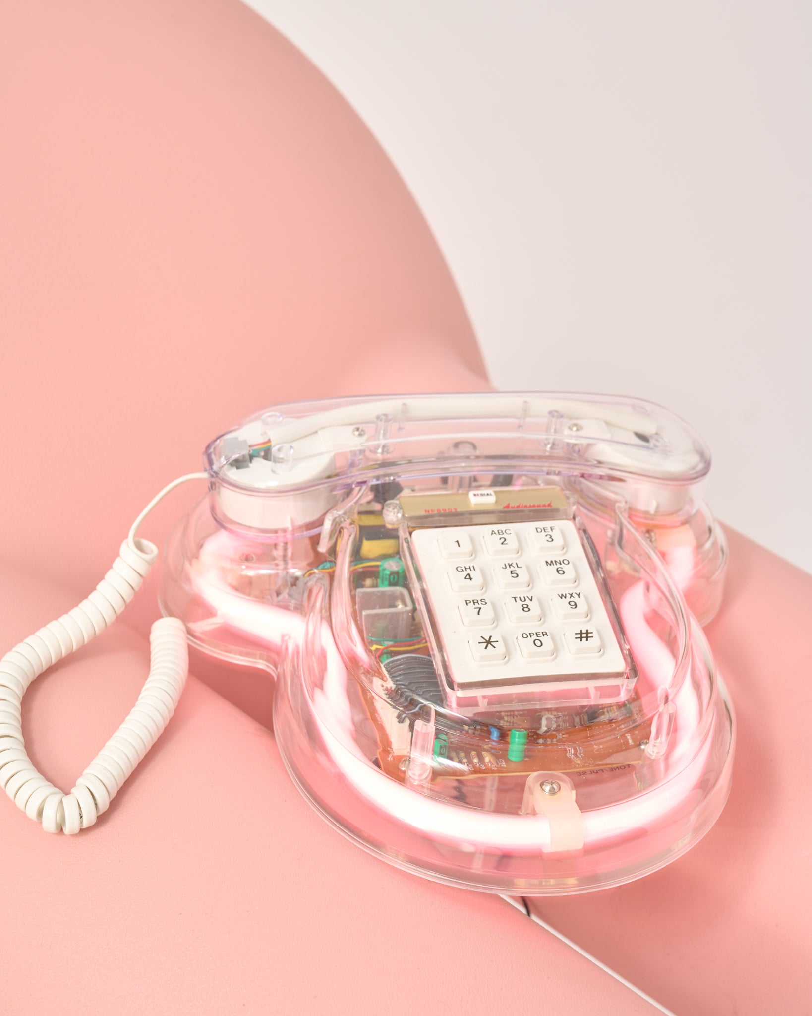 rosa neon vintage Telefon
