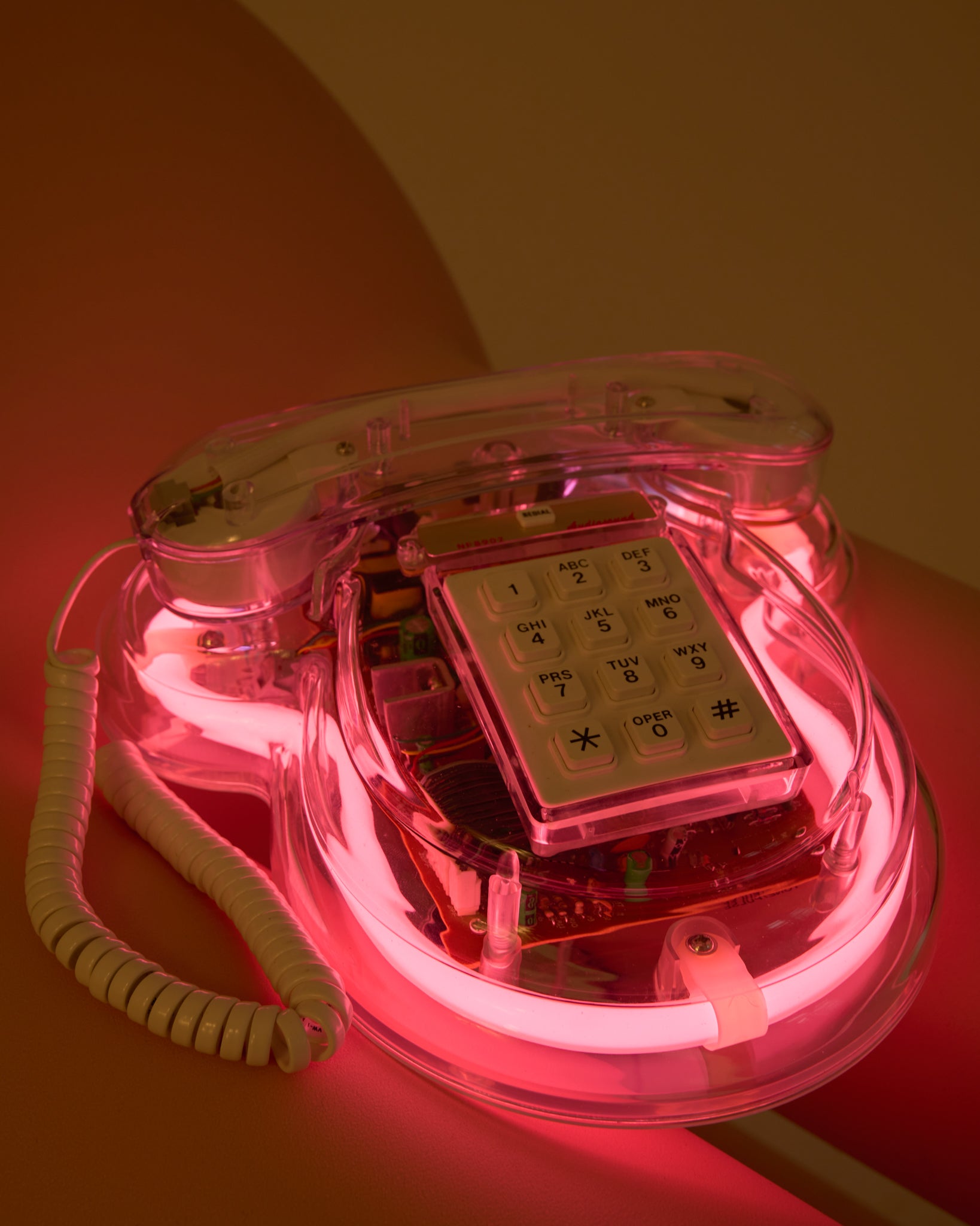 rosa neon vintage Telefon