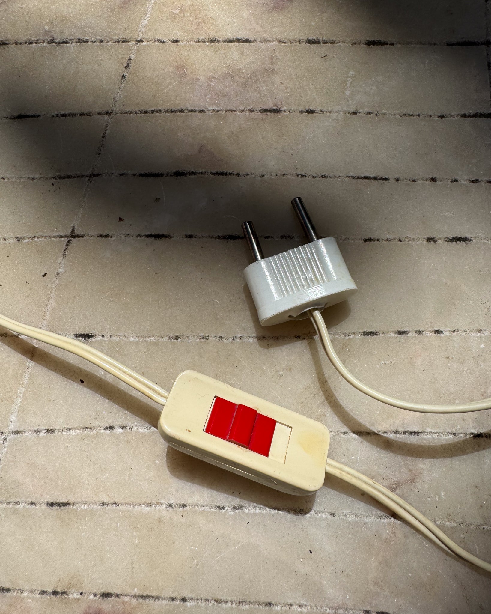 rote vintage Pilz Lampe