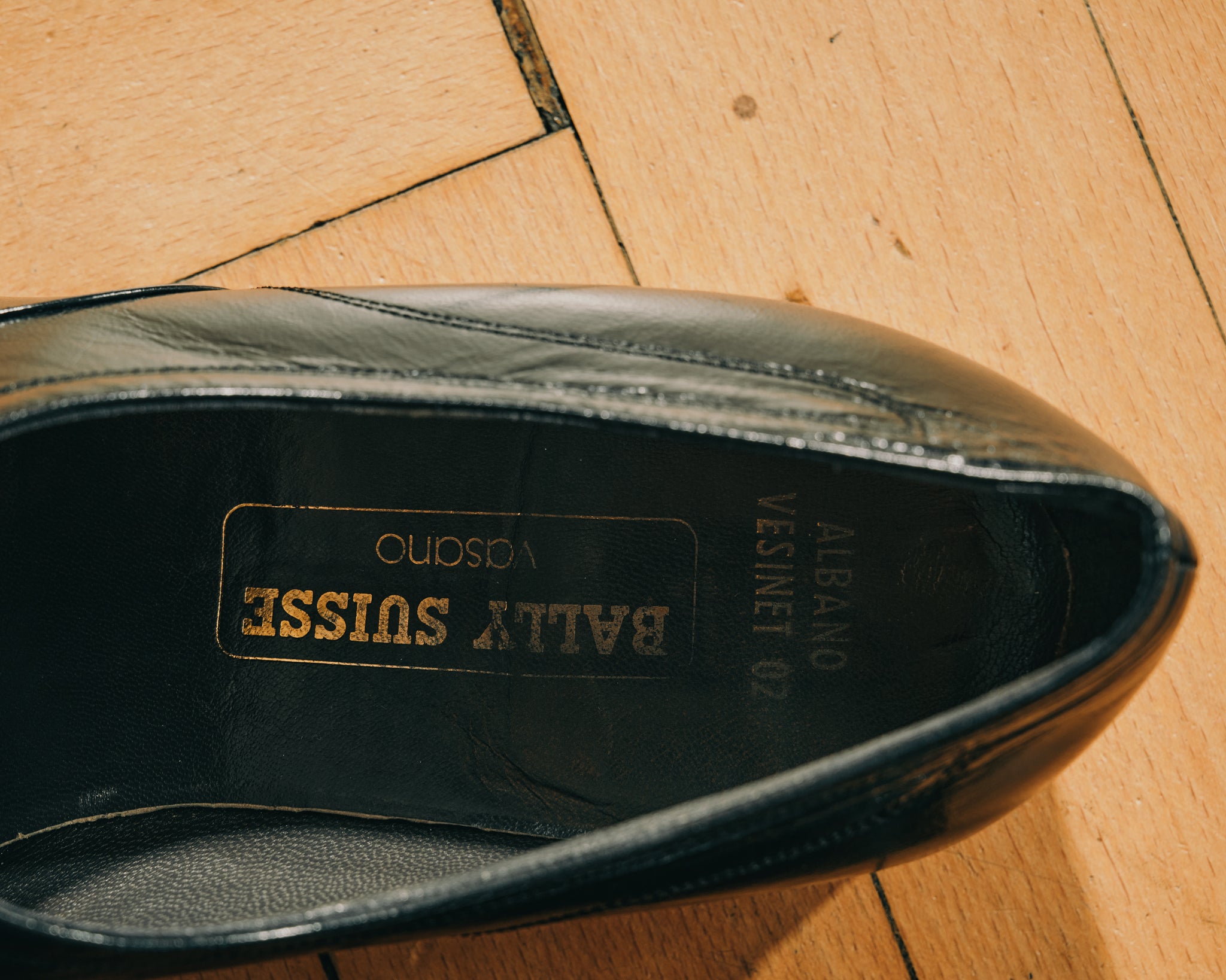 schwarze Bally Loafers aus Leder