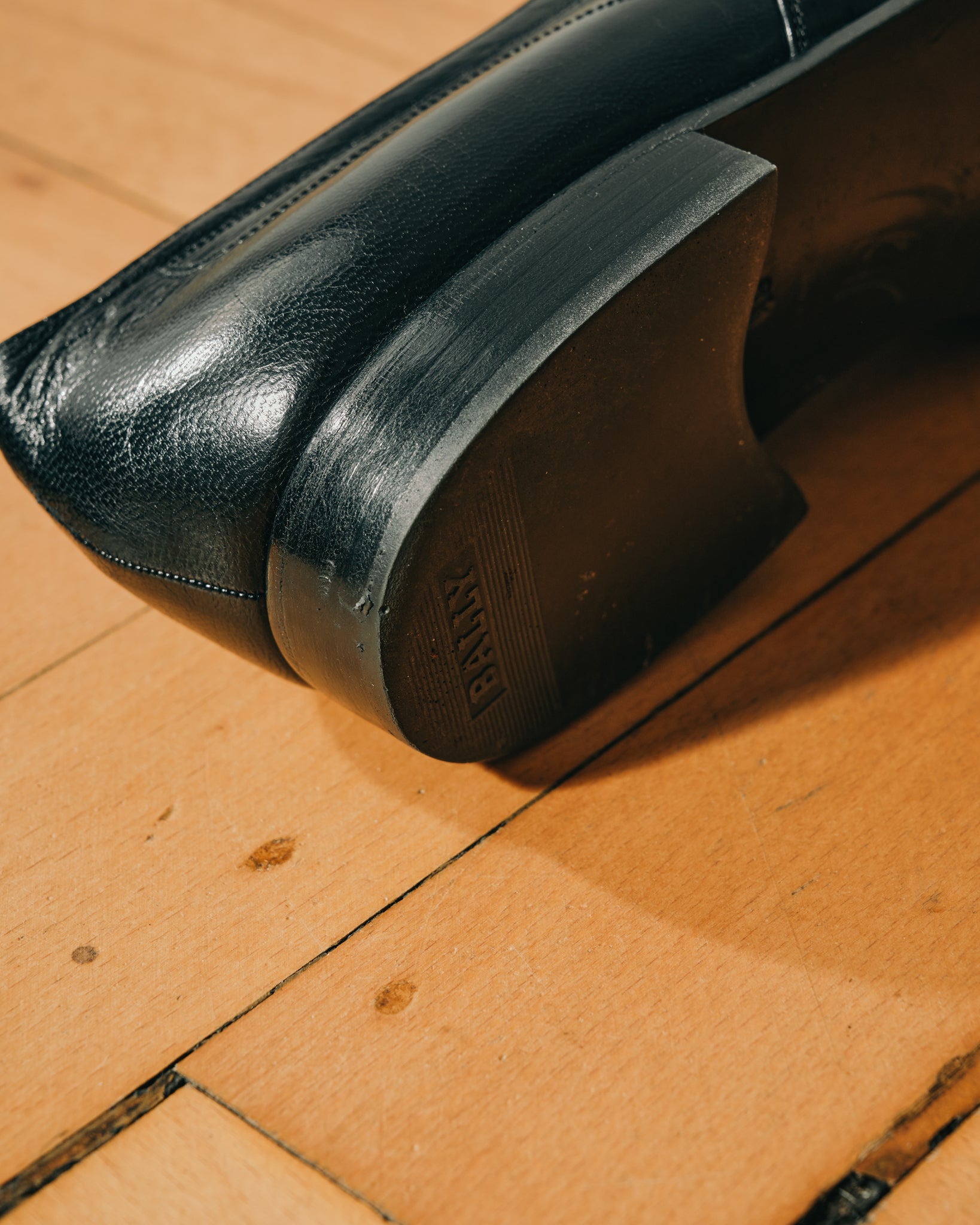 schwarze Bally Loafers aus Leder