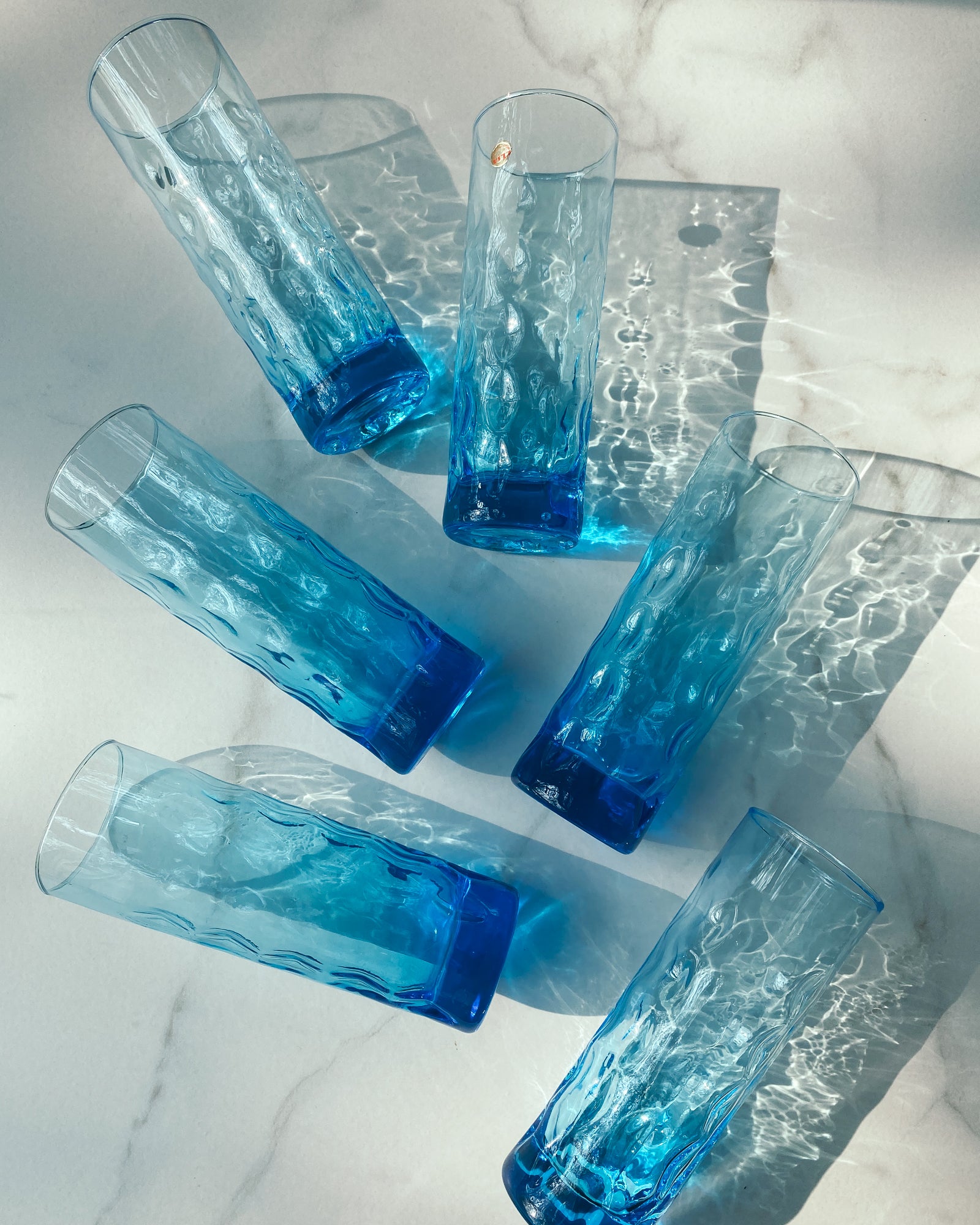 Blaue Longdrink Gläser