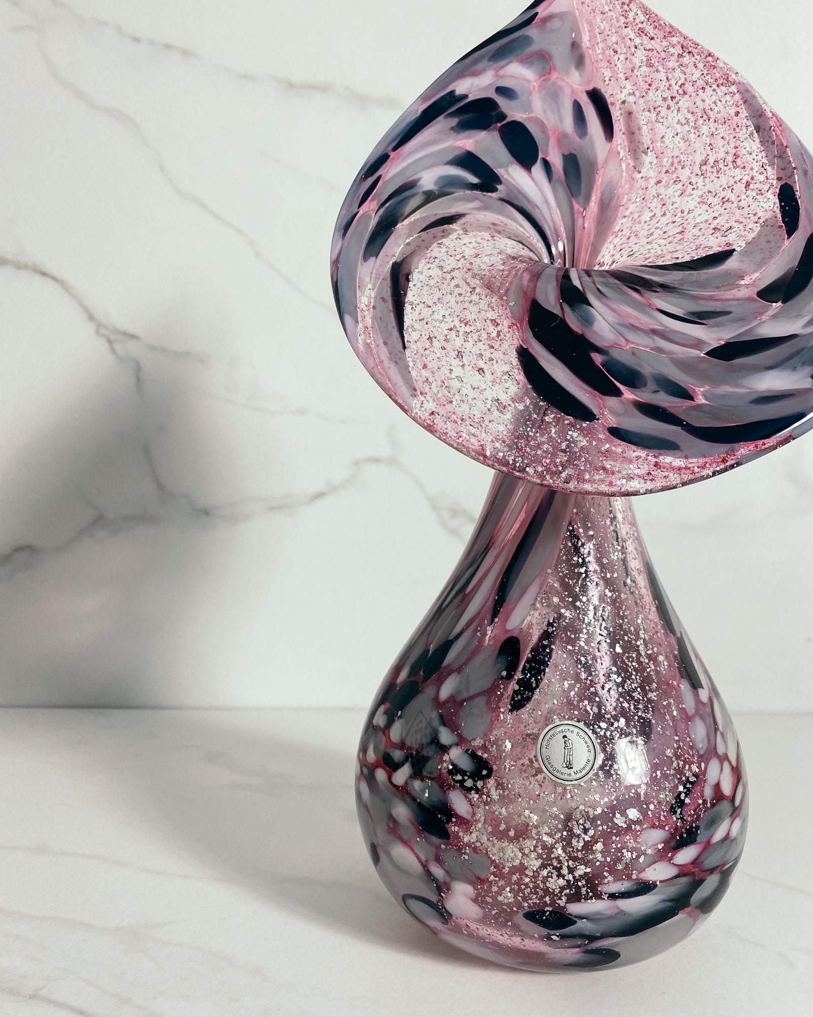 rosa Glitzer Vintage Vase