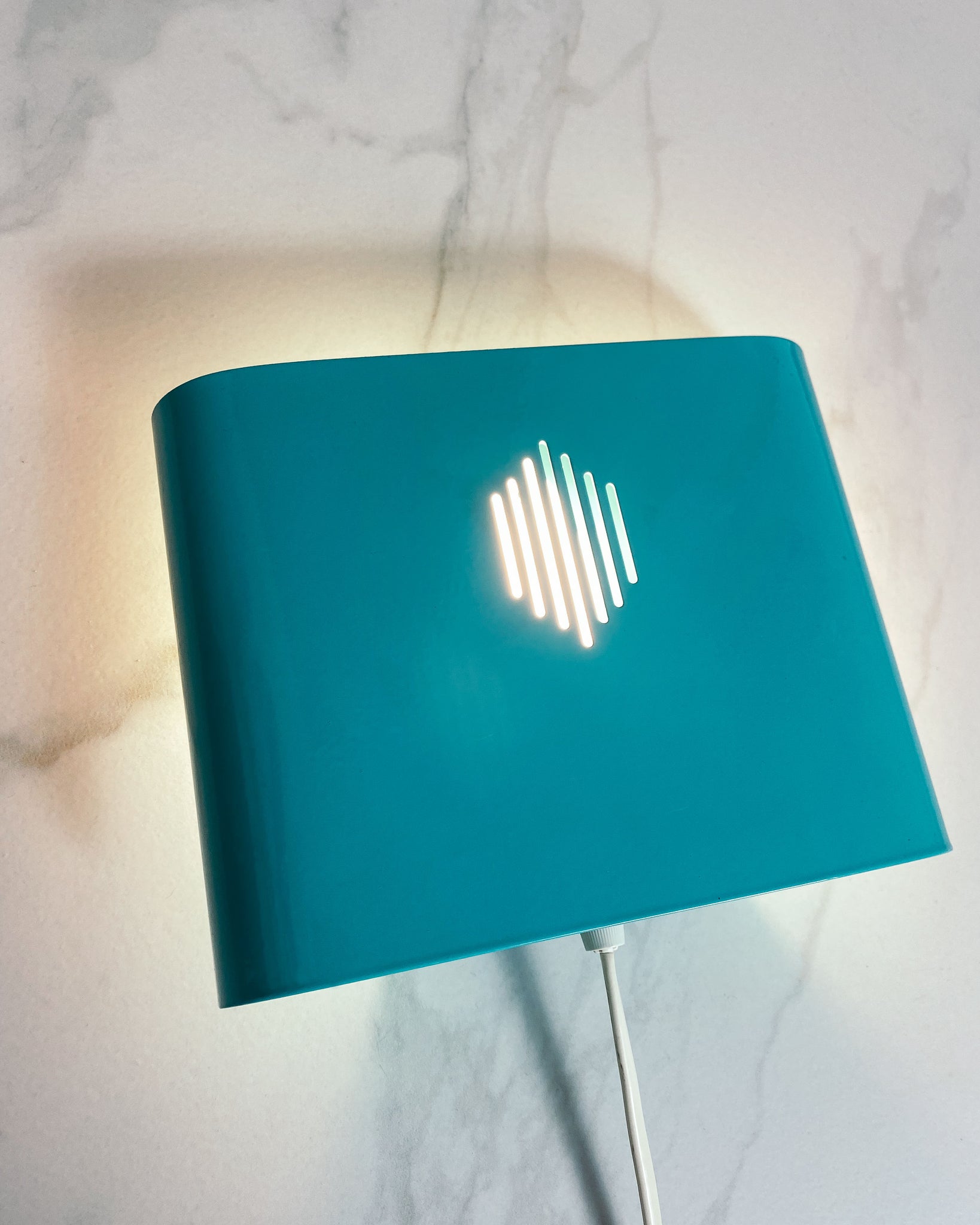 blaue Vintage Wandlampe