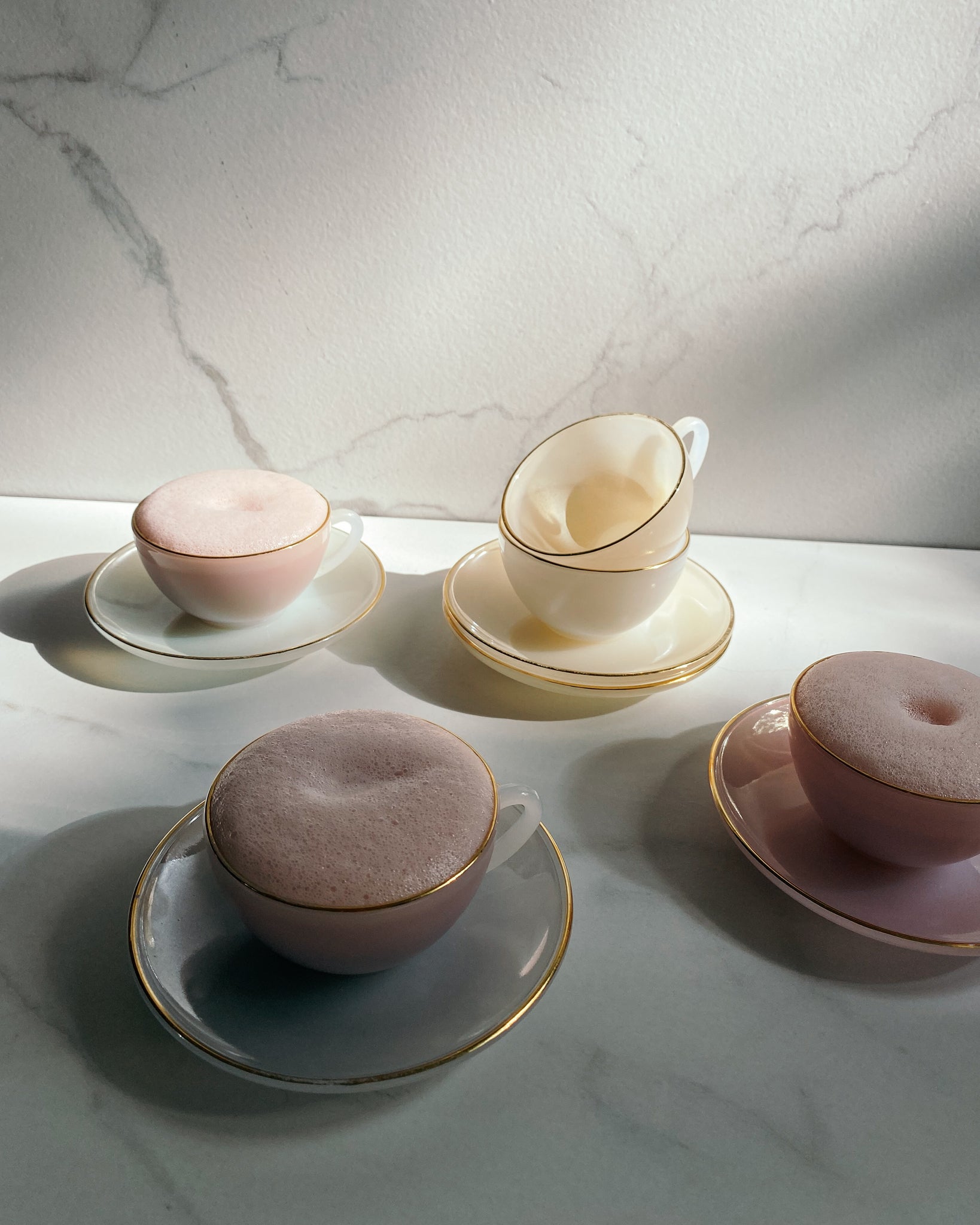 pastellfarbenes Espressotassen Set