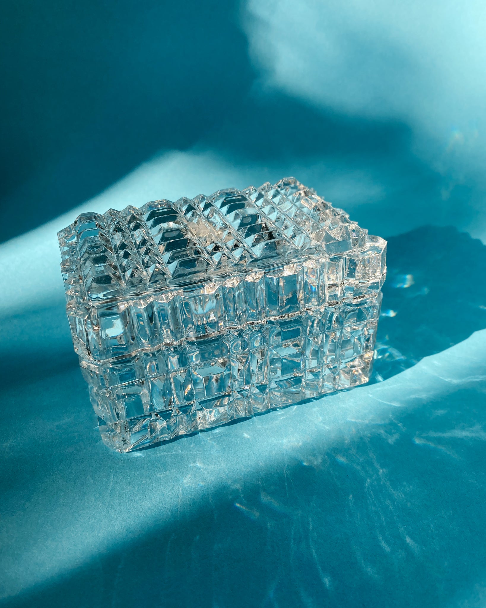 Kristall Box mit Aschenbecher