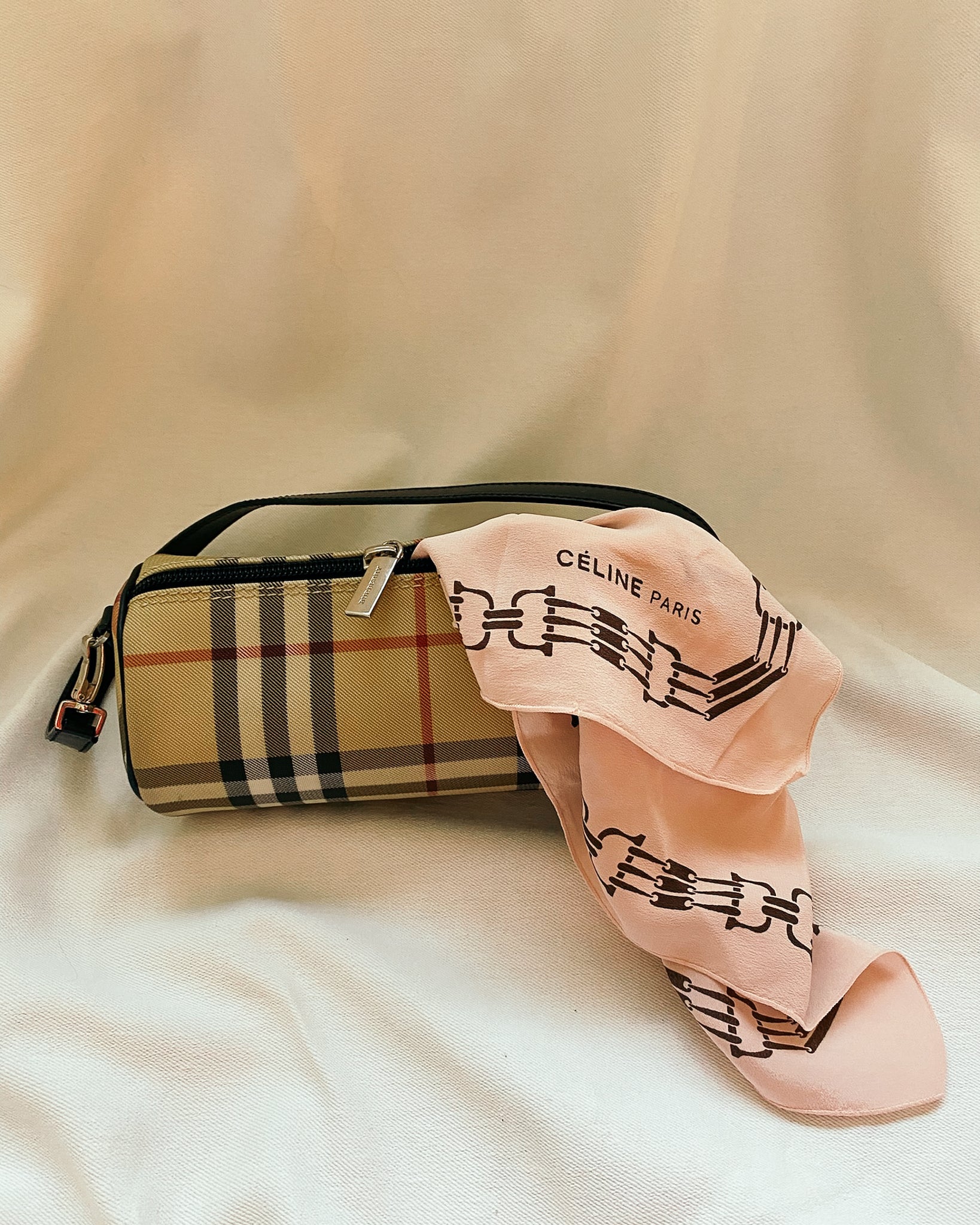 Burberry Barrel Mini Check Bag