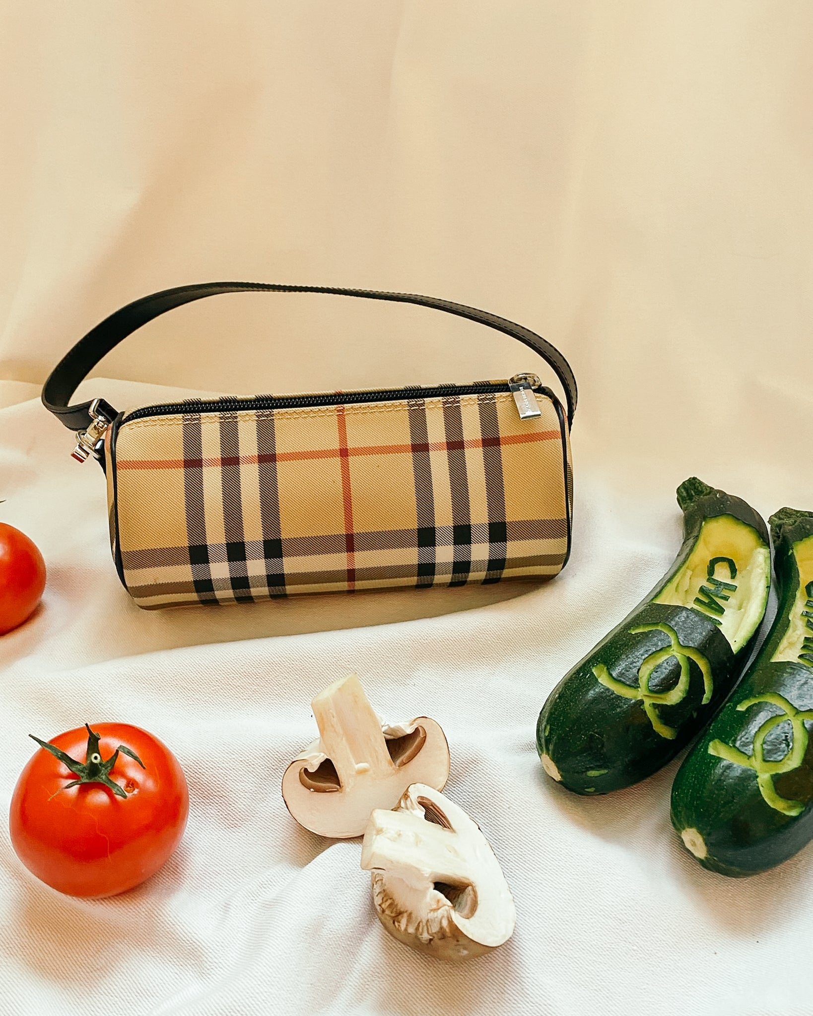 Burberry Barrel Mini Check Bag