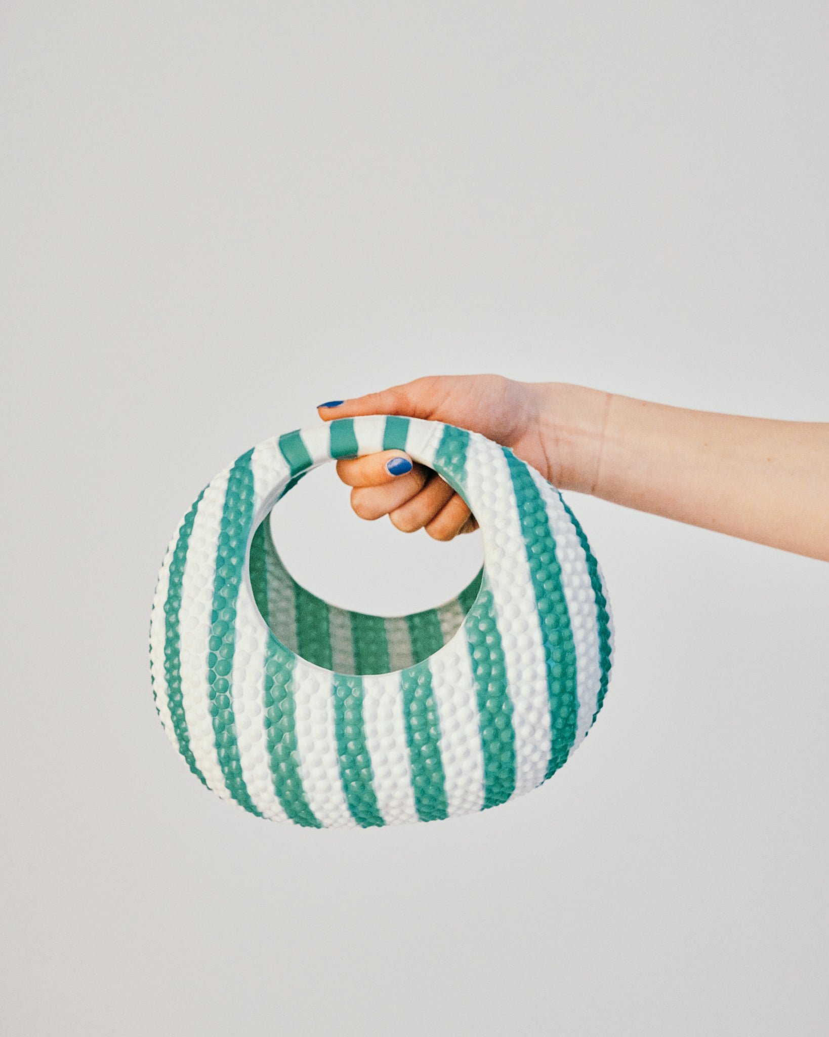 grüne Korb Handtasche